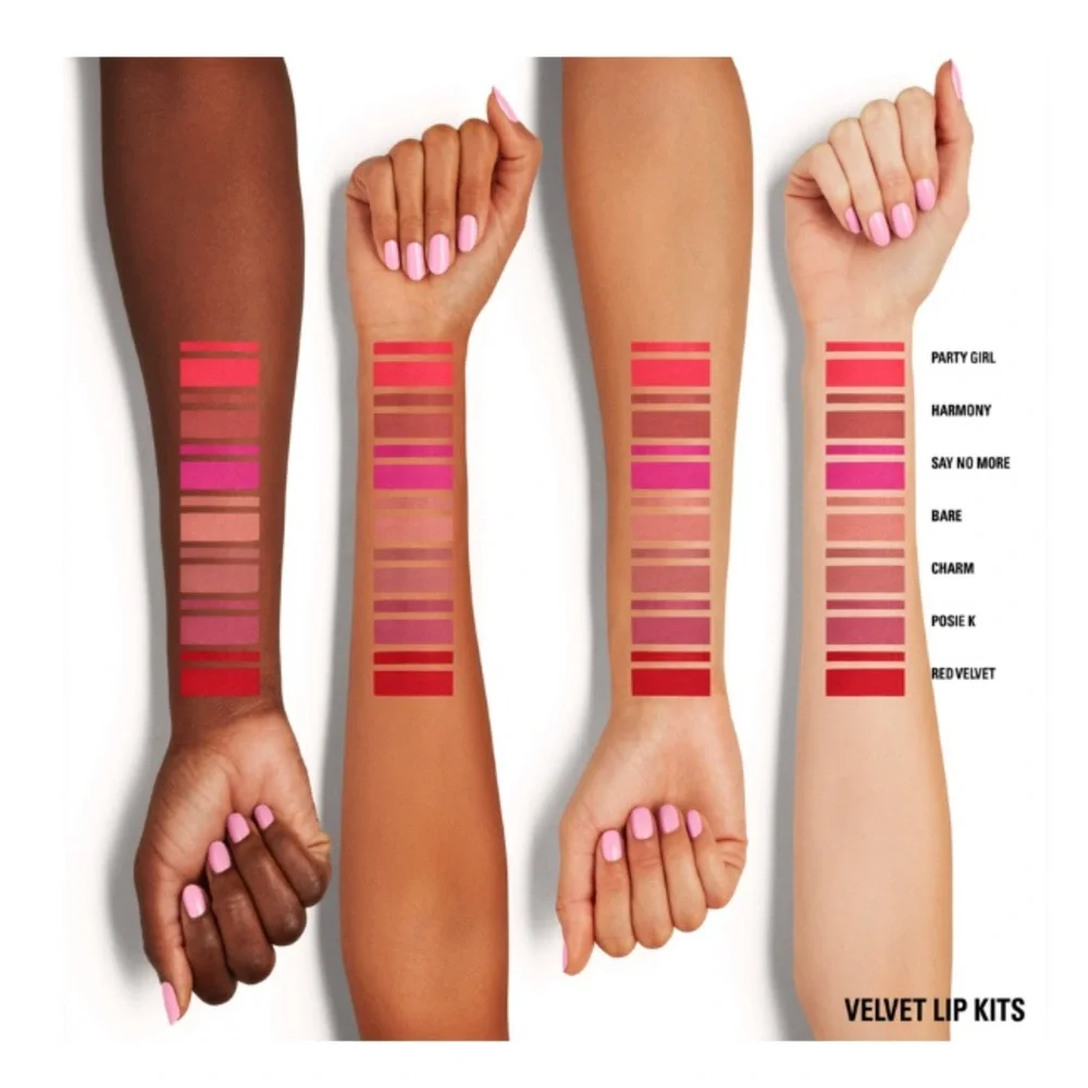 KYLIE COSMETICS Velvet Lip Kit in Color Charm (705) w/3 piece Bag Set 🆕 - Picture 5 of 11